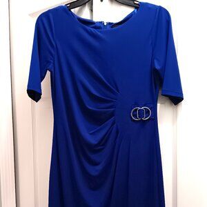 JESSICA HOWARD 8P ROYAL BLUE COBALT RUCHED DRESS BEAUTIFUL!